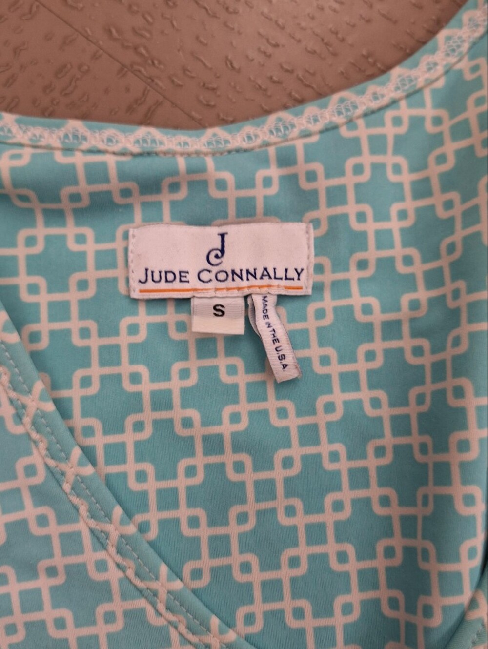 JUDE CONNALLY Women’s Light Blue Geometric Dress Size Small - Picture 7 of 7